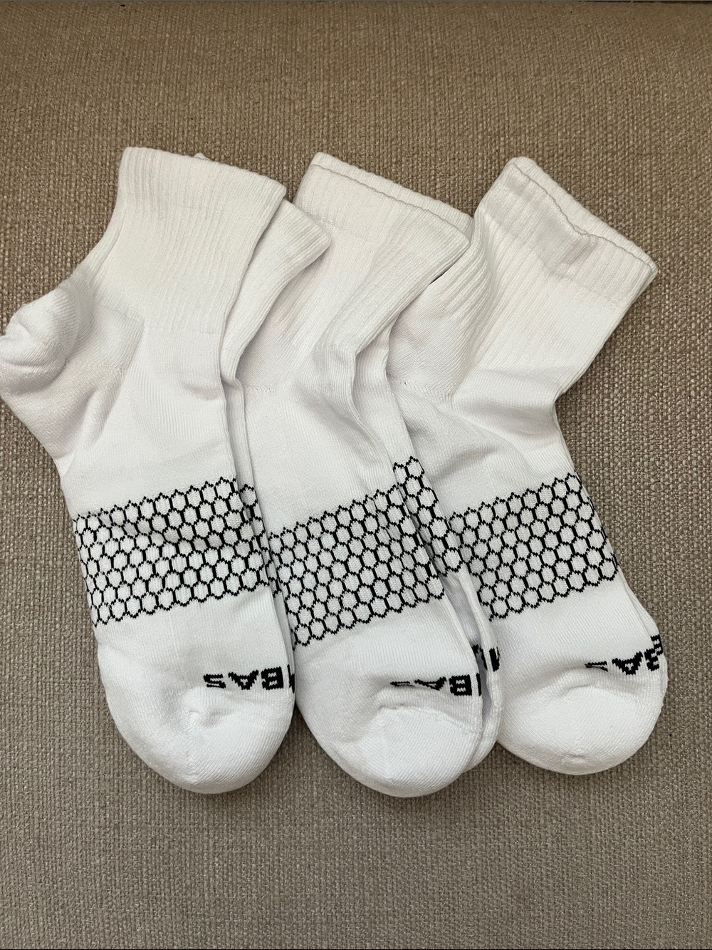 3 Pairs Bombas Quarter Socks Size XL NEW
